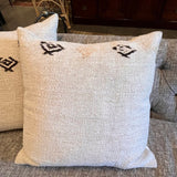 Pair of Turkish Wool Pillows 22" W X 22 " W