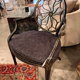 Regency Style Ebonized And Gilded Spider Back Chair 24"W x 21"D x 37"H