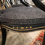 Regency Style Ebonized And Gilded Spider Back Chair 24"W x 21"D x 37"T