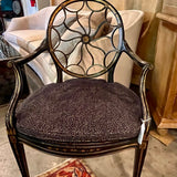 Regency Style Ebonized And Gilded Spider Back Chair 24"W x 21"D x 37"T