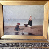 Antique Signed Oil Painting Signed W.Douglas 23"W x 26"T