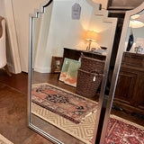 Silver Painted Mirror w/ Scalloped Detail 24"W x 40"T