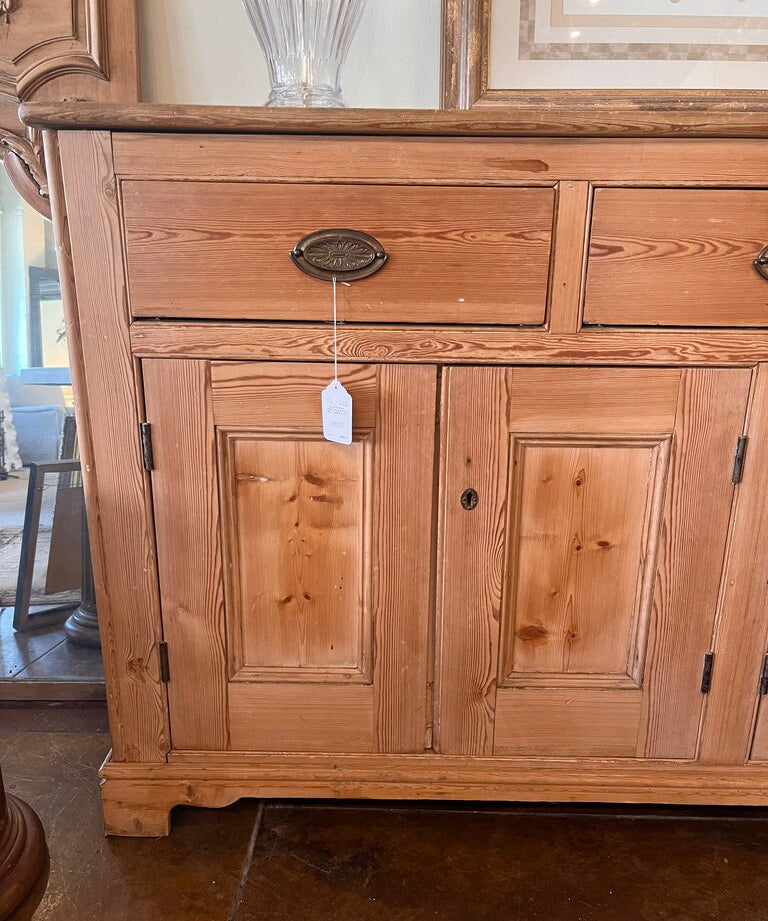Large Antique French Pine Buffet 76"L x 19.5"D x 42"T
