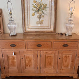 Large Antique French Pine Buffet 76"L x 19.5"D x 42"T