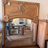 Oversized French Antique Pine Mirror 66.5"T x 52.5"W