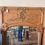 Oversized French Antique Pine Mirror 66.5"T x 52.5"W