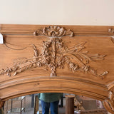 Oversized French Antique Pine Mirror 66.5"T x 52.5"W