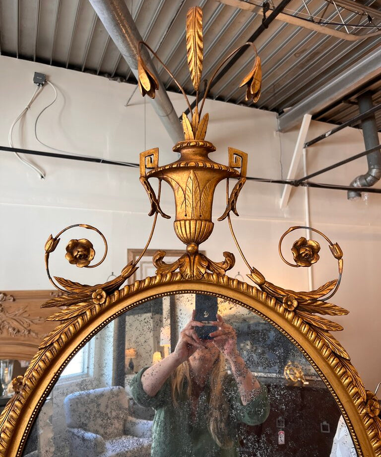 George III Style Giltwood Mirror 52.5"T x 24.5