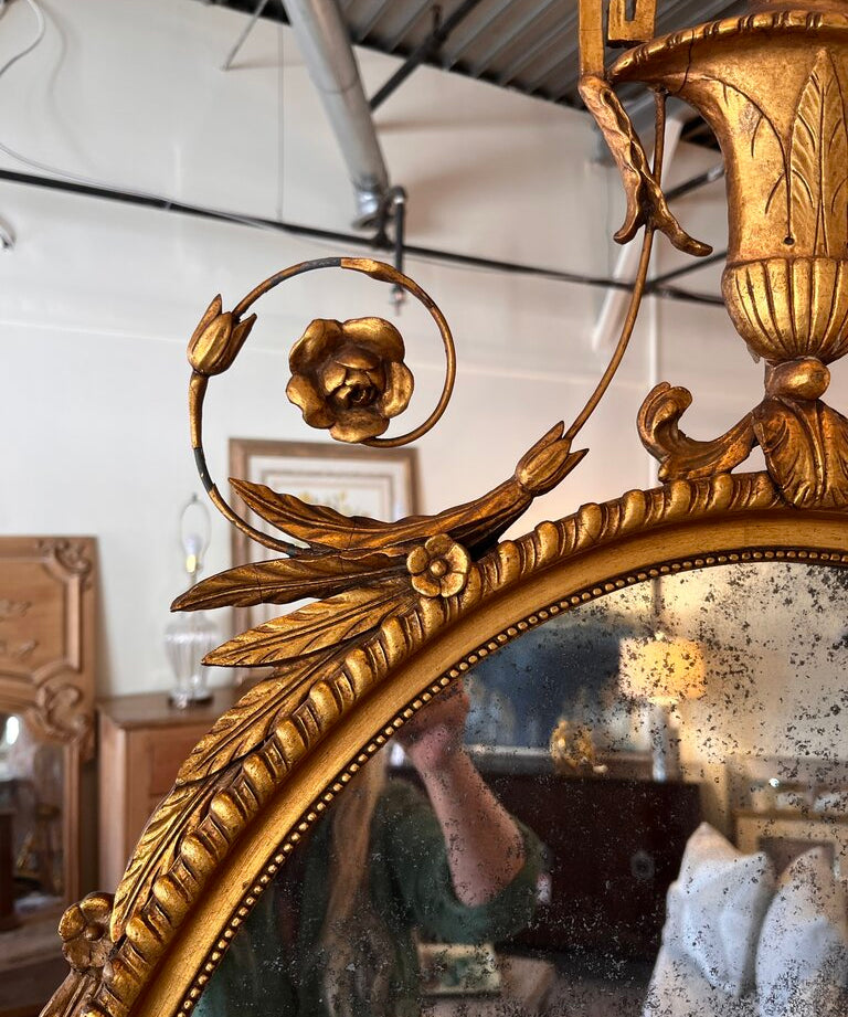 George III Style Giltwood Mirror 52.5"T x 24.5