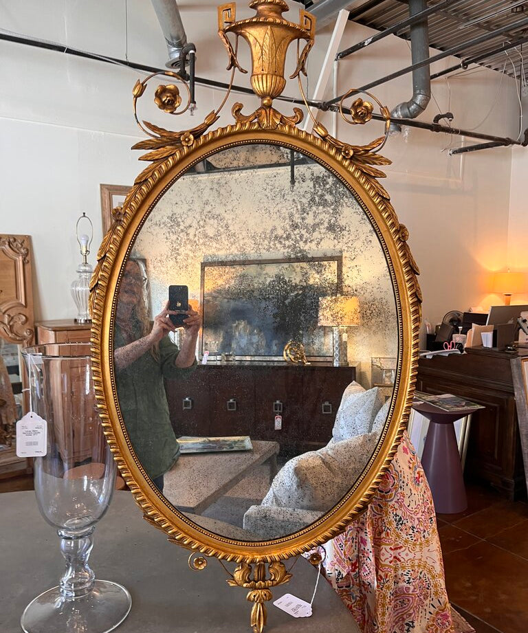 George III Style Giltwood Mirror 52.5"T x 24.5