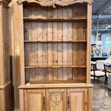 Large Antique French Pine Hutch 95"T x 55"W x 15.5"D