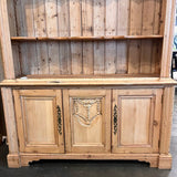 Large Antique French Pine Hutch 95"T x 55"W x 15.5"D