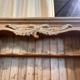 Large Antique French Pine Hutch 95"T x 55"W x 15.5"D