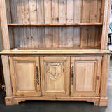 Large Antique French Pine Hutch 95"T x 55"W x 15.5"D