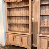 Large Antique French Pine Hutch 95"T x 55"W x 15.5"D