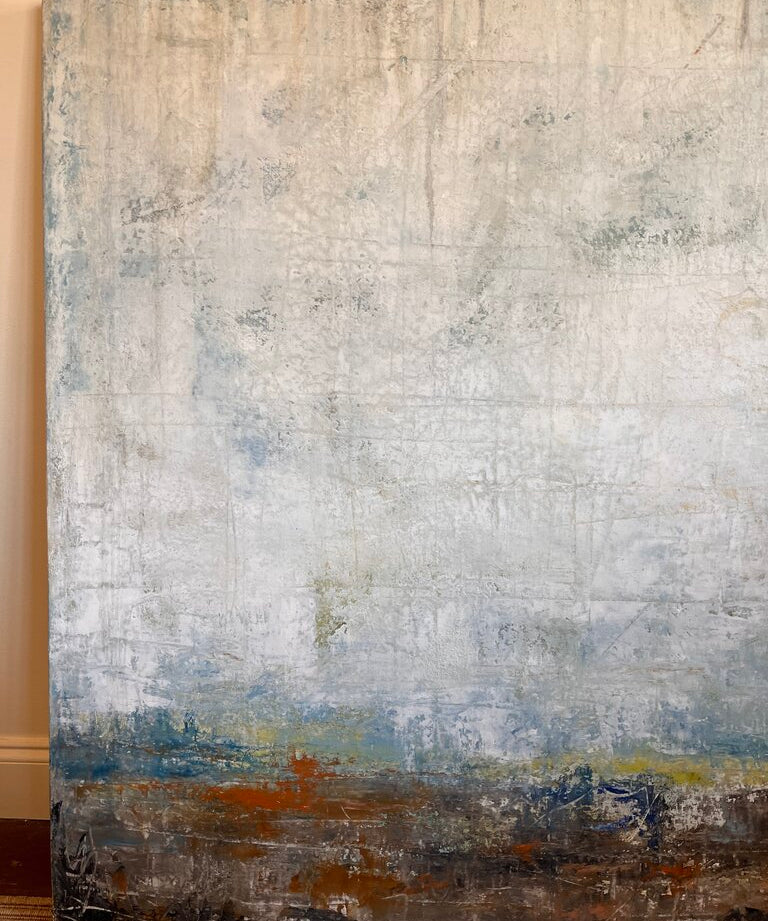 Original Andrea Costa Mixed Media "Blinding Rain" 48" x 48"