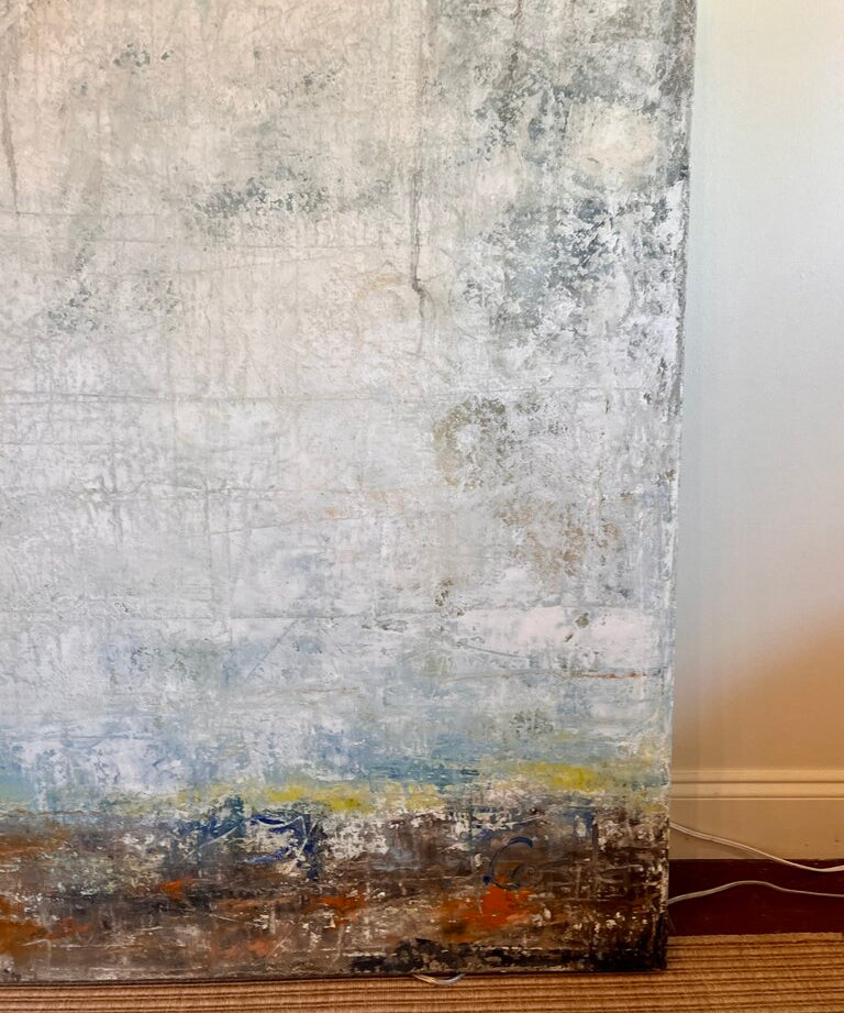 Original Andrea Costa Mixed Media "Blinding Rain" 48" x 48"