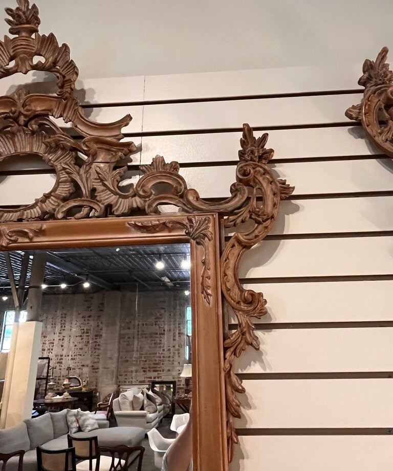 Antique Italian Rococo Style Mirror Im Pine 58"T x 39"W