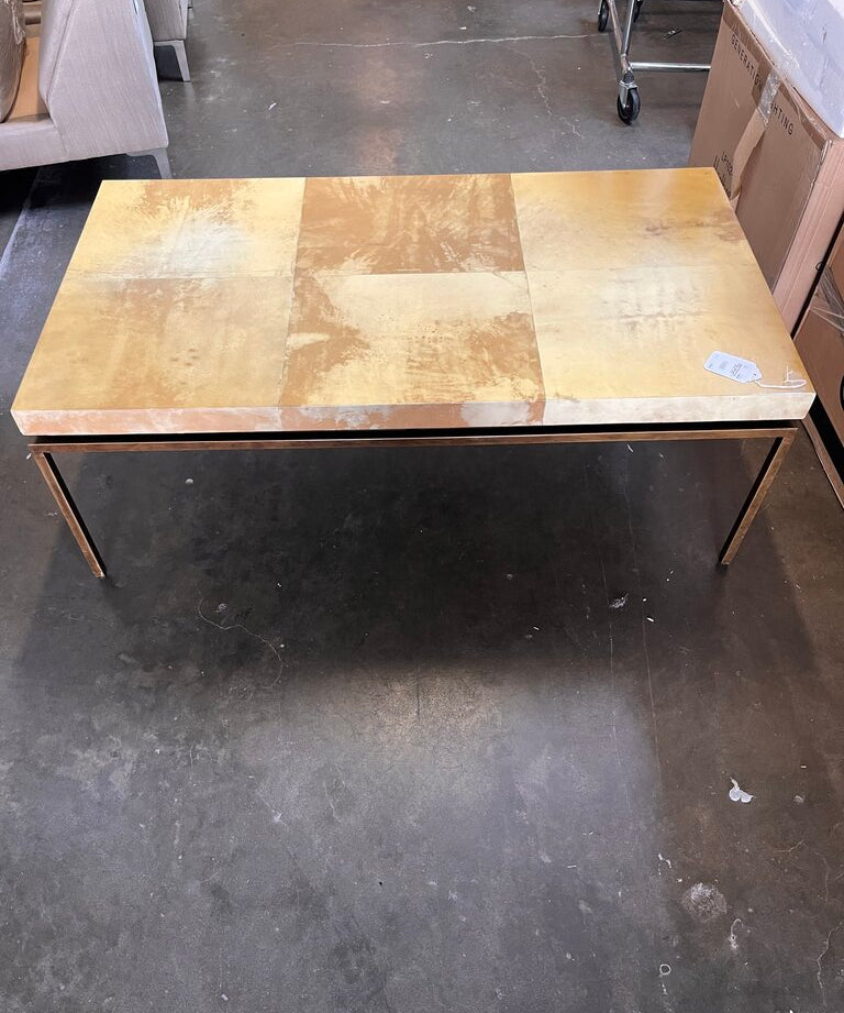 Burl Wood Top Coffee Table 48"L x 26"W x 17"H