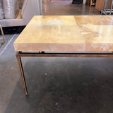 Burl Wood Top Coffee Table 48"L x 26"W x 17"H