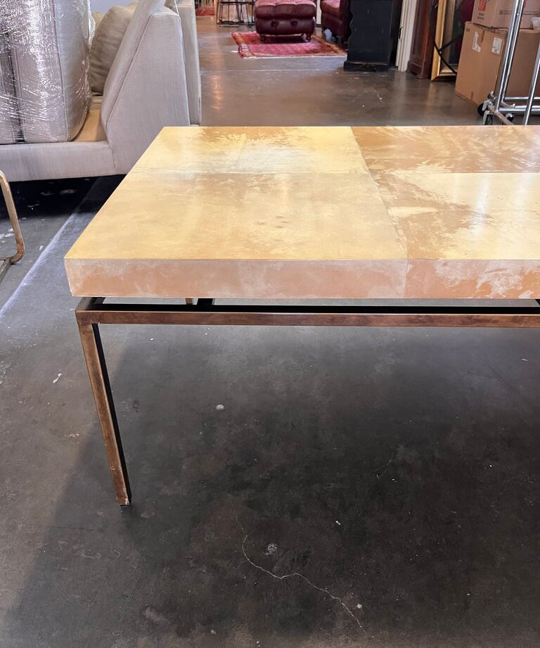 Burl Wood Top Coffee Table 48"L x 26"W x 17"H