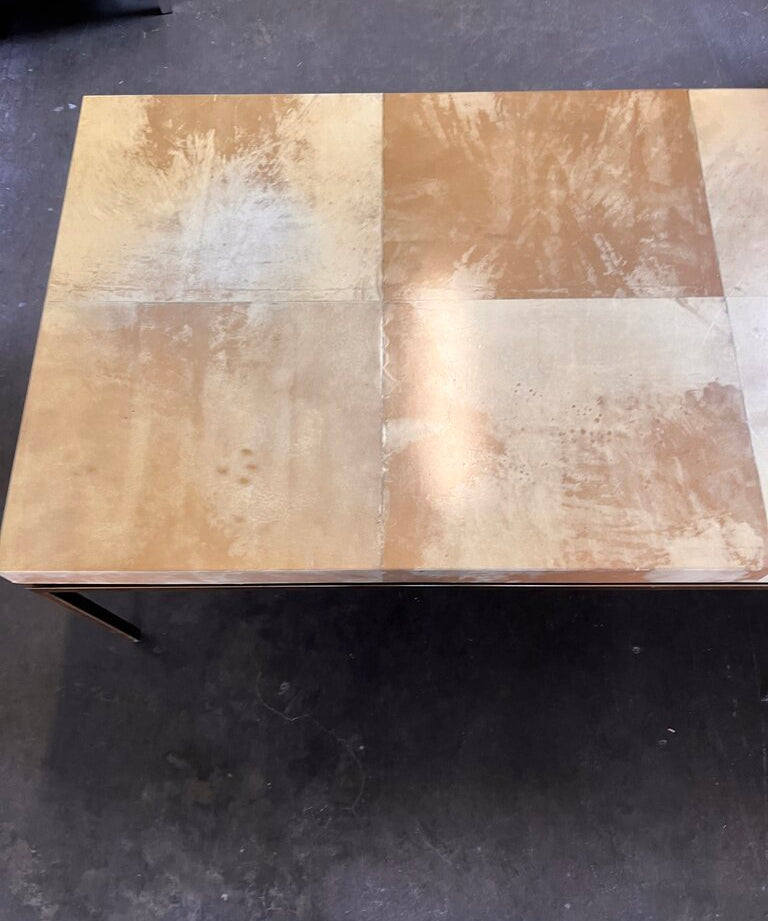 Burl Wood Top Coffee Table 48"L x 26"W x 17"H