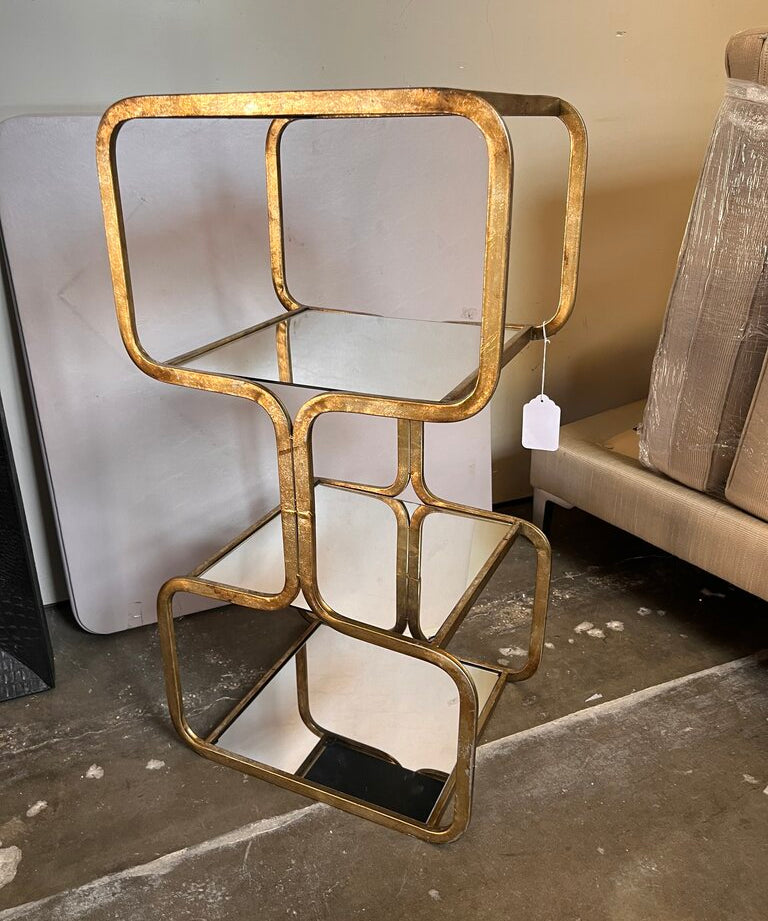 Three Glass Shelf Accent Table 18"W x 14"D x 34"T