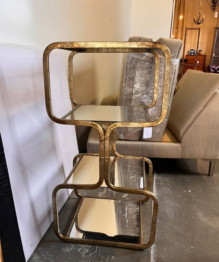 Three Glass Shelf Accent Table 18"W x 14"D x 34"T