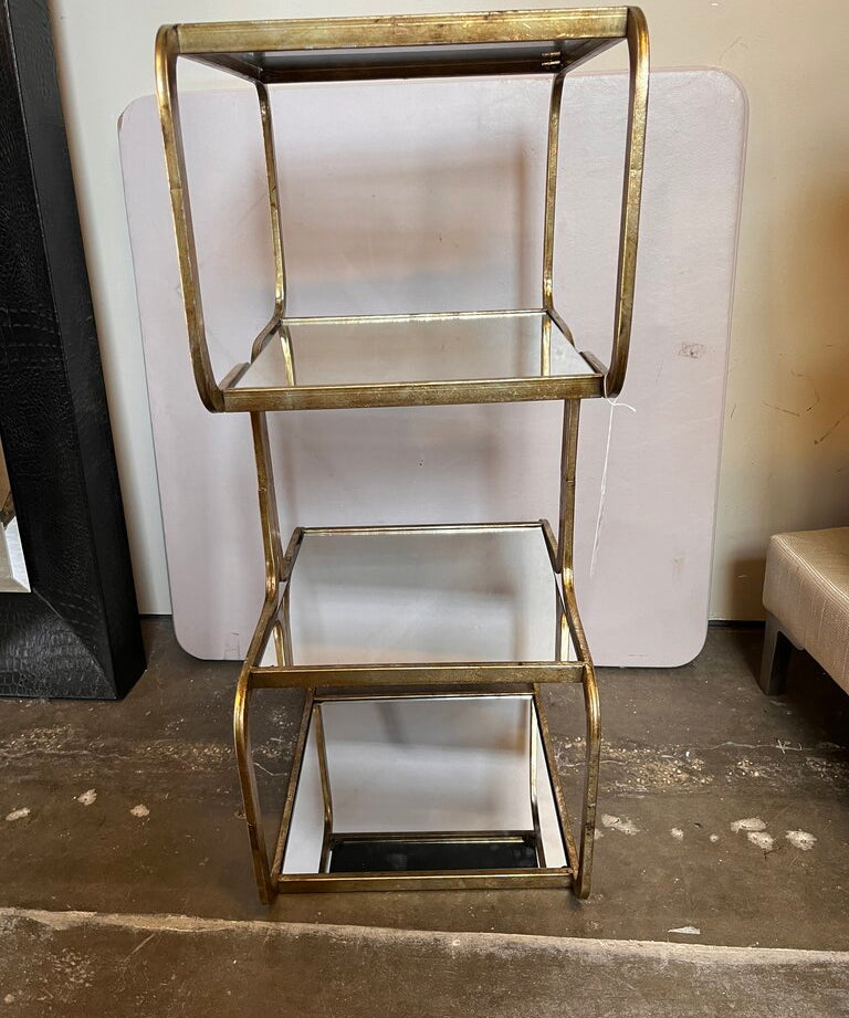 Three Glass Shelf Accent Table 18"W x 14"D x 34"T