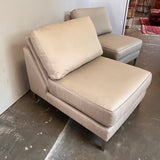 Slipper Chair By Carter In Champagne 22"W x 37"D x 29.5"T