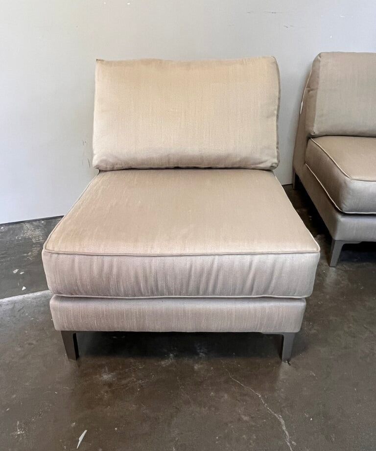 Slipper Chair By Carter In Champagne 22"W x 37"D x 29.5"T