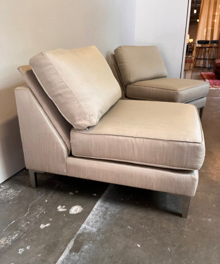 Slipper Chair By Carter In Champagne 22"W x 37"D x 29.5"T
