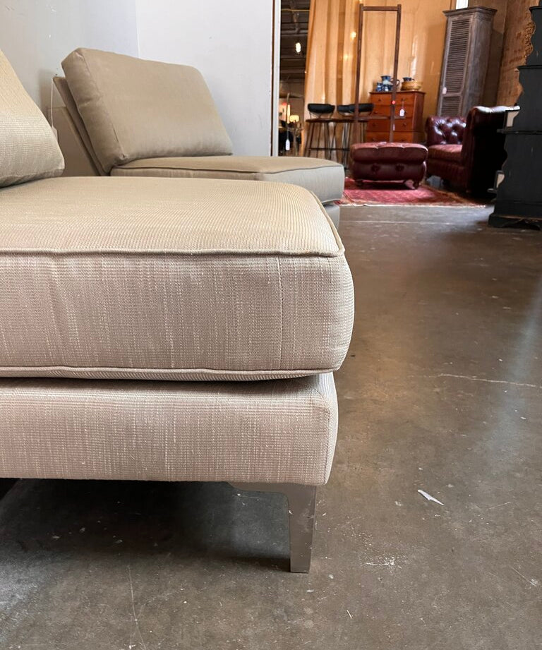 Slipper Chair By Carter In Champagne 22"W x 37"D x 29.5"T