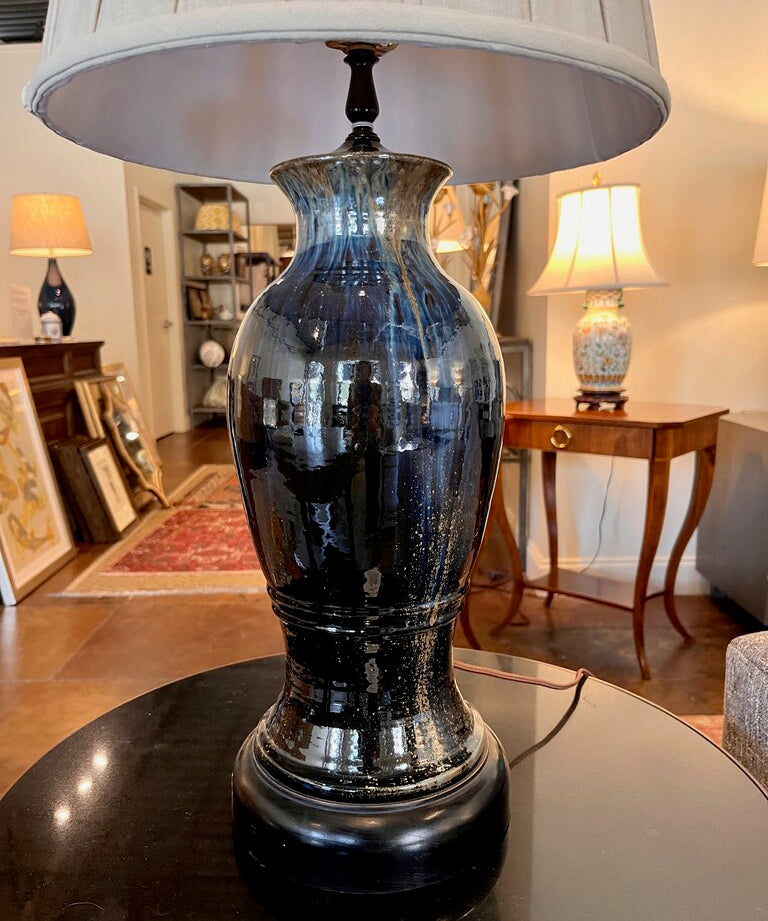 Glazed Pottery Table Lamp 28.5"To Finial