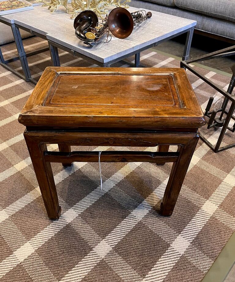 Rustic Asian Small Side Table 13"W x 21"D x 19.5"T