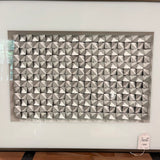 Grey and White Abstract Paper Cut Art 36" W X 26" T