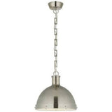 Thomas O'Brien Hicks Large Pendant Antique Nickle 13.25" Diam x 18.25"T
