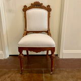 Antique Hall Chair 17.5"W x 16"D x 36"T