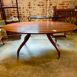 Baker Sheraton Oval Dining Table AS IS 78"L x 48"W x 29.5"T