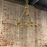 Savoy House Round Brass Chandelier 25"Diam to 22"T Fixture Adjustable Chain