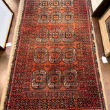 Vintage Rust & Black Runner 69"L x 38"W