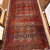 Vintage Rust & Black Runner 69"L x 38"W