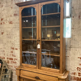 Tall Antique Cabinet w/ Glass Doors 44"W x 15"D x 89"T
