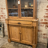 Tall Antique Cabinet w/ Glass Doors 44"W x 15"D x 89"T