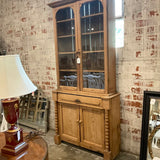 Tall Antique Cabinet w/ Glass Doors 44"W x 15"D x 89"T