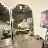 Silver Painted Mirror w/ Scalloped Detail 24"W x 40"T