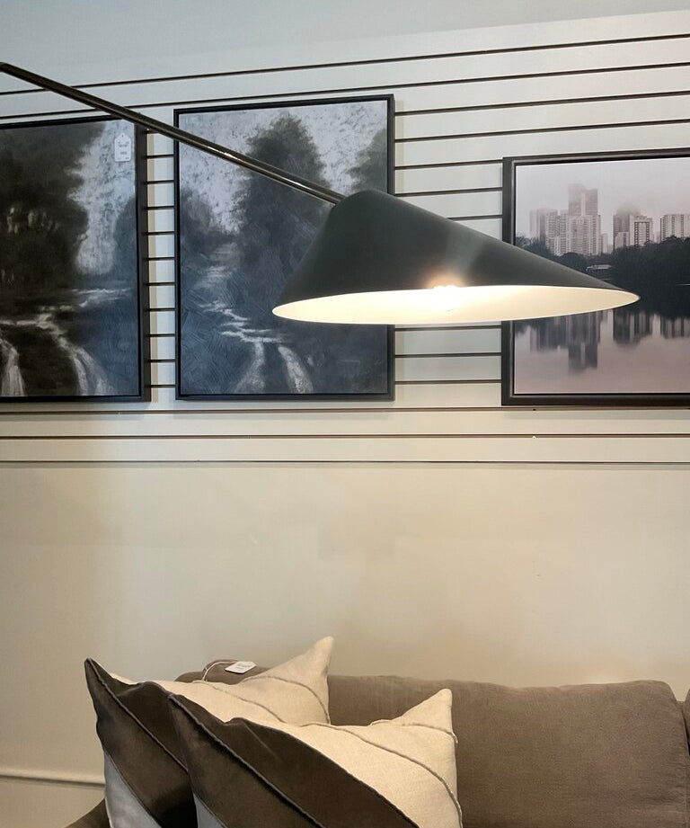 Aerin Lorna Extra Large Arc Floor Lamp 80"T x 16"W x 78.75" Extension