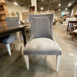 Set Of Eight Bernhardt Domaine Blace Dining Chairs In Velvet24"W x 27"D x 40"H