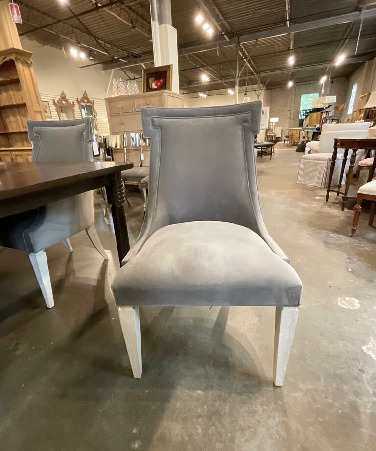 Set Of Eight Bernhardt Domaine Blace Dining Chairs In Velvet24"W x 27"D x 40"H