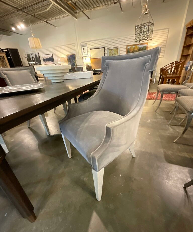 Set Of Eight Bernhardt Domaine Blace Dining Chairs In Velvet24"W x 27"D x 40"H